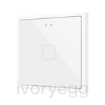 Flat RGB 70 X1. Glass Capacitive push button 70x70 - 1 button - White