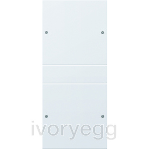 Rocker set 2-gang System 55 pure white matt(lacquered)