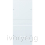 Rocker set 2-gang System 55 pure white matt(lacquered)