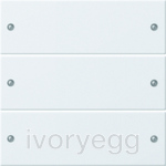 Rocker set 3-gang System 55 pure white matt(lacquered)