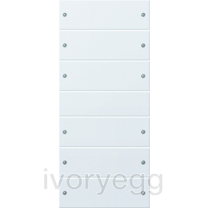 Rocker set 6-gang System 55 pure white(lacquered)