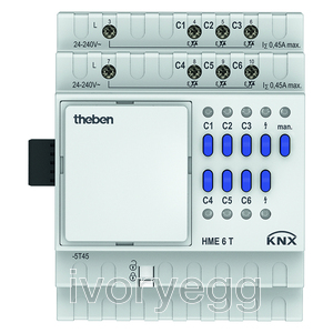 KNX 6-way heating actuator Extension Module MIX2