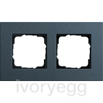 Esprit Frame 2-gang Linoleum-plywood Anthracite