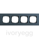 Esprit Frame 4-gang Linoleum-plywood Anthracite