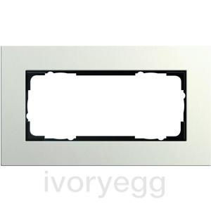 Esprit Frame 2-gang without crossbar Linoleum-plywood light grey
