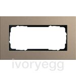 Esprit Frame 2-gang without crossbar Linoleum-plywood light brown