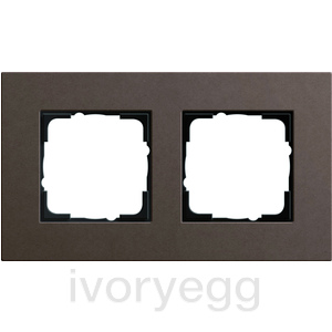 Esprit Frame 2-gang Linoleum-plywood dark brown