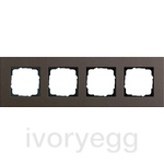 Esprit Frame 4-gang Linoleum-plywood dark brown