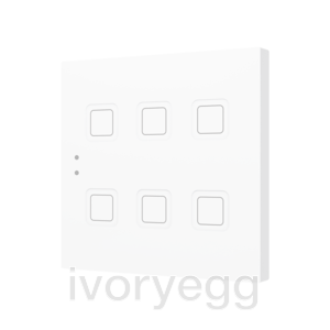 Tecla RGB 6. PC-ABS Capacitive push button - 6 buttons - White