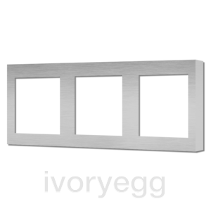 3 Gang Socket Frame - 55mm X 55mm Hole - Nickel