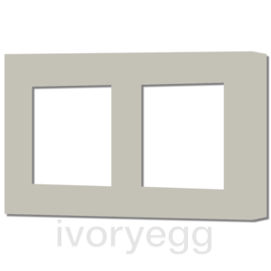 2 Gang Socket Frame - 45mm X 45mm Hole - Sand Beige