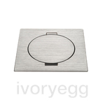 ARPI Tail IP64 Square Empty floor outlet - device not included - Stainless Steel Brushed