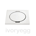 ARPI Tail IP64 Square Empty floor outlet - device not included - Stainless Steel Polished