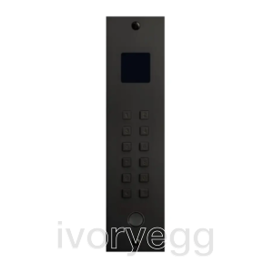 Access keypad Black aluminum 2 relays + wiegand + bell button + badge reader 239x55x25 mm