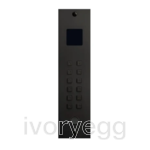 Access keypad Black aluminum 2 relays + wiegand + bell button + badge reader 239x55x25 mm