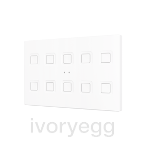 Tecla RGB XL 10. PC-ABS Capacitive push button - 10 buttons - White