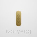 13 FLUSH - 3-Gang Casambi Enabled Switch with Metal Faceplate - Brass