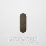 CARBON - 1 Gang Faceplate C Shape in Bronze