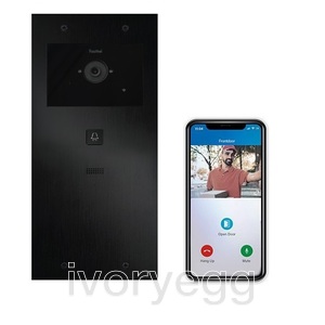 Doorphone entry video kit basic large 1 button, with camera, 7″ Monitor – 4 x app.