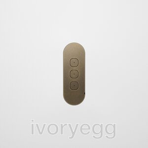 13 FLUSH - 3-Gang Casambi Enabled Switch with Metal Faceplate - Aged Brass