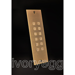 Access keypad, Bronze rustic, stand alone 2 relays +Wiegand recessed 55x211mm with integrated badge reader