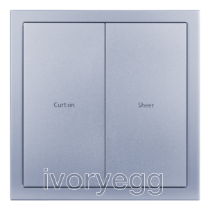 Tile Series KNX Smart Panel, 2 button 2 way, metal, Space Grey