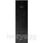 Access keypad Black aluminum 2 relays + wiegand + bell button + badge reader 239x55x25 mm