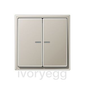 F10 LS Range, KNX Universal push button, 2-gang, with lacquered metal covers and frame