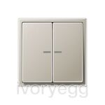 F10 LS Range, KNX Universal push button, 2-gang, with lacquered metal covers and frame
