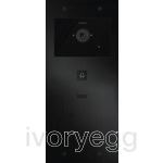 Doorphone Entry SIP Intercom Large, 1 Button with Camera, Black Aluminum