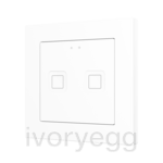 Tecla RGB 55 X2. PC-ABS Capacitive push button 55x55 - 2 buttons - White
