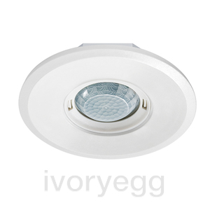 Ceiling-mounted presence detector PD-FLAT 360i/10 DT KNXs LARGE ROUND WH