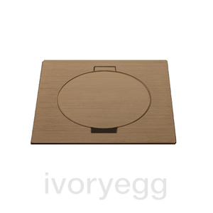 ARPI Tail IP64 Square Empty floor outlet - device not included - Stainless Steel Brushed Bronze