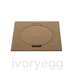 ARPI Tail IP64 Square Empty floor outlet - device not included - Stainless Steel Brushed Bronze