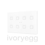 Tecla RGB XL 8. PC-ABS Capacitive push button - 8 buttons - White