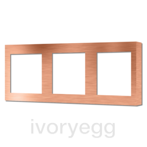 3 Gang Socket Frame - 55mm X 55mm Hole - Copper
