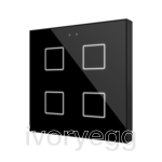 Flat RGB 4. Glass capacitive push button - 4 buttons - Anthracite