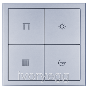Tile Series KNX Smart Panel, 4 button 4 way, metal, Space Grey