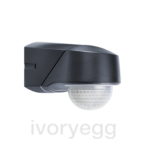 RC 230 KNX Black, 230° KNX motion detector with 360° anti-creep protection, black