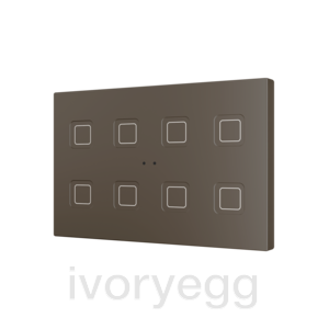 Tecla RGB XL 8. PC-ABS Capacitive push button - 8 buttons - Mocha