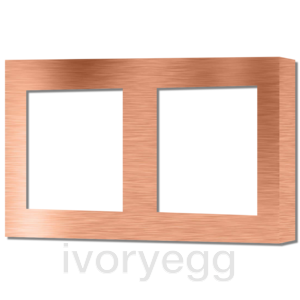2 Gang Socket Frame - 55mm X 55mm Hole - Copper