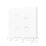 Tecla RGB 4. PC-ABS Capacitive push button - 4 buttons - White