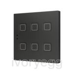 Tecla RGB 6. PC-ABS Capacitive push button - 6 buttons - Anthracite
