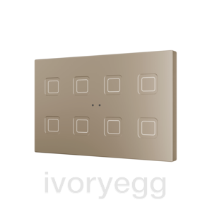 Tecla RGB XL 8. PC-ABS Capacitive push button - 8 buttons - Champagne