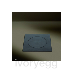ARPI IP66 Empty floor socket - Gunpowder Black (Fusain)