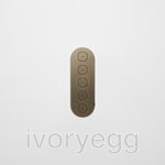 CARBON - 5 Gang Faceplate C Shape in Aged Brass 