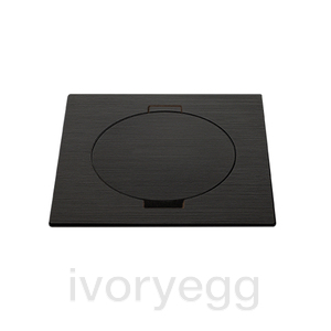 ARPI Tail IP64 Square Empty floor outlet - device not included - Stainless Steel Brushed Gunpowder Black