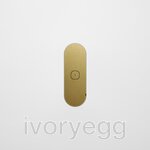 13 FLUSH - 1-Gang Casambi Enabled Switch with Metal Faceplate - Brass