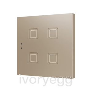 Tecla RGB 4. PC-ABS Capacitive push button - 4 buttons - Champagne