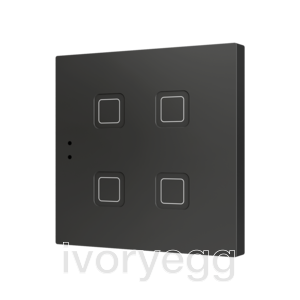 Tecla RGB 4. PC-ABS Capacitive push button - 4 buttons - Anthracite